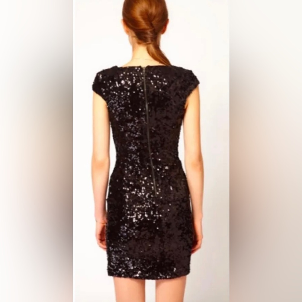 French Connection Moonray Sequin Mini Bodycon Cocktail Dress - Picture 7 of 9